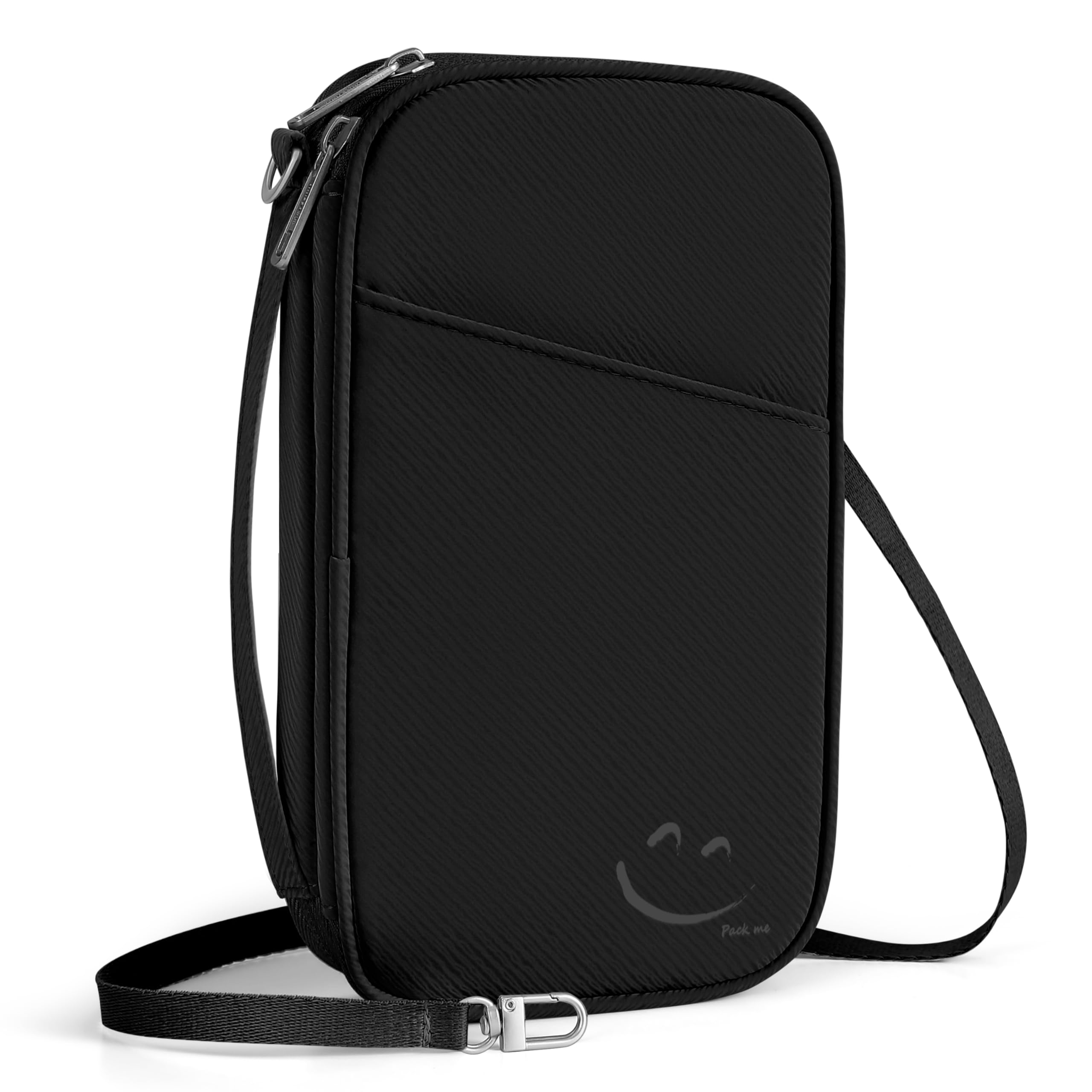 Travelkin Travel Wallet and Passport Holder for Family, RFID Blocking Anti Theft Organizer for Men and Women, Travel Pouch for Passports, Cards, Cash, and Electronic Accessories, 1-Volcanic Black-image-38