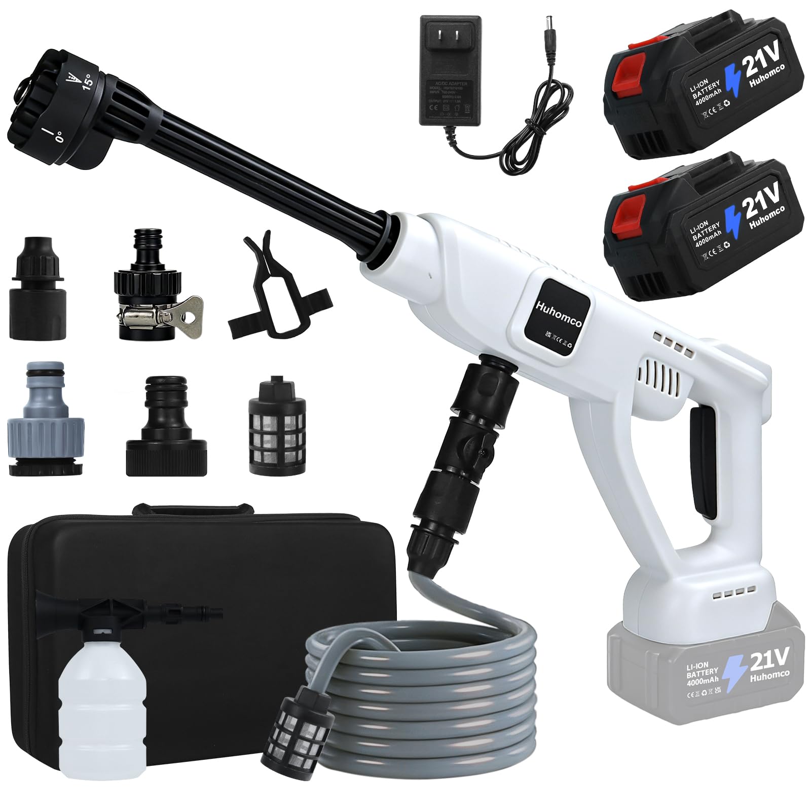 Photo 1 of ****NOT WORKING*** Huhomco Cordless Cordless Pressure Brushless, 2×4000mAH Batteries (White)