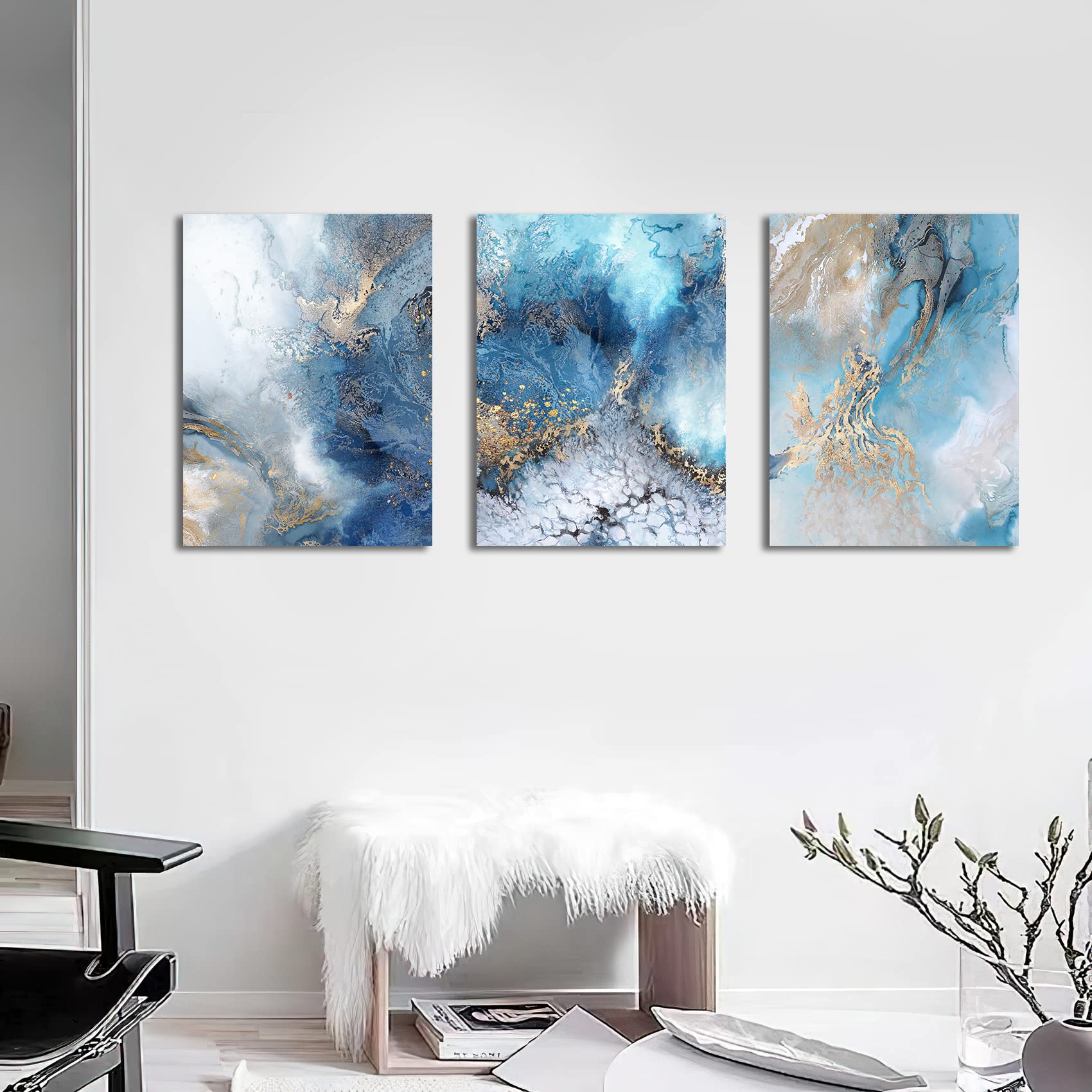 3 Pcs Wooden Framed Canvas Wall Art Set Bohemian Sage Green Canvas Prints Poster Geometric Line Beige Green Pictures for Living Room Bedroom Dinning Room Hallway Stairs Wall Decor 30x40cm x3pcs — view 155