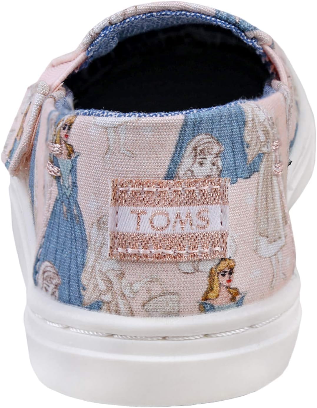 TOMS Kids Girl's Luca Disney Princesses (Little Kid/Big Kid) Pink Sleeping Beauty Printed Canvas 4 Big Kid