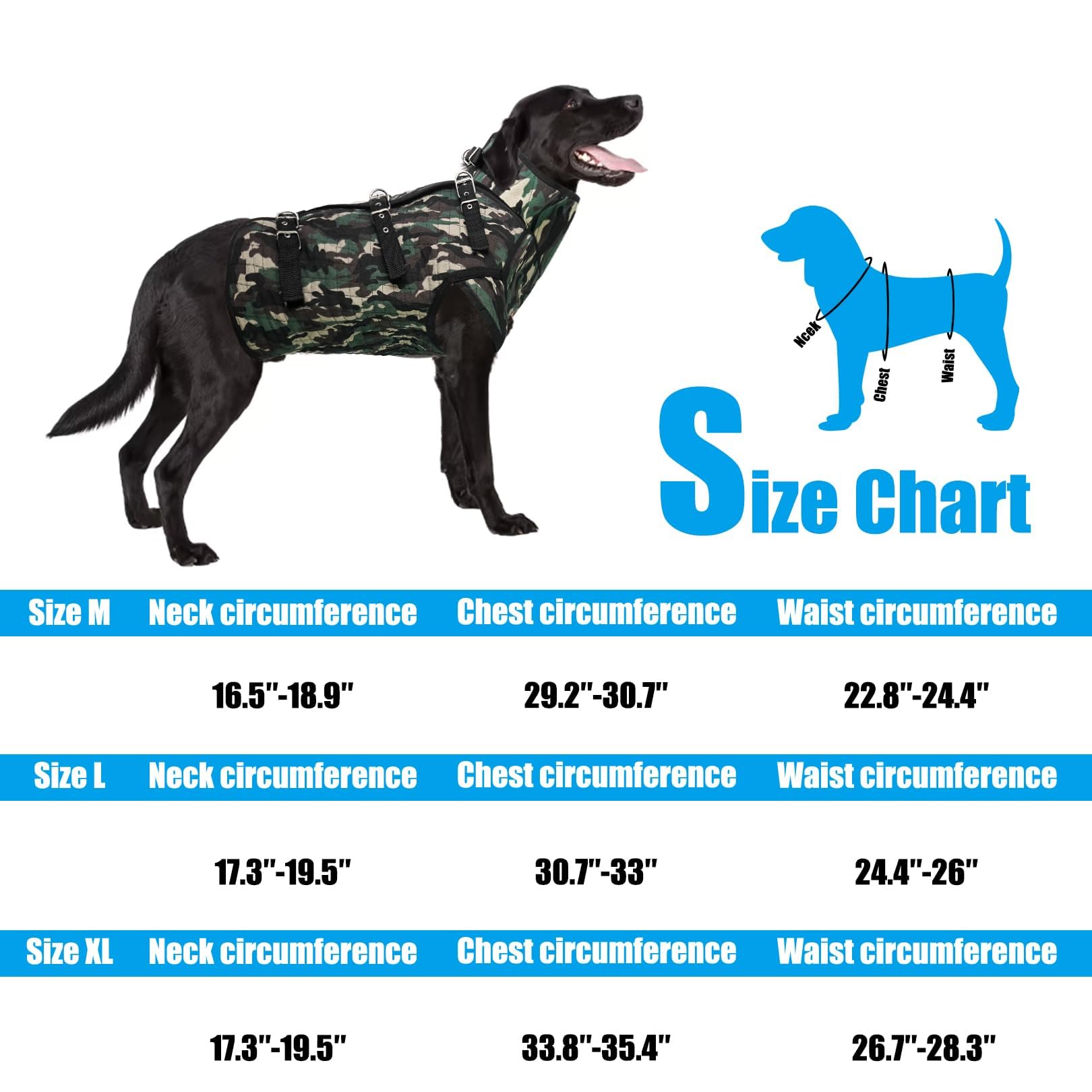 Aoneky Armadura profesional para perros de caza, chaleco de seguridad para perros de caza, chaleco de arnés para perro, chaqueta protectora para perros de sabueso (M)