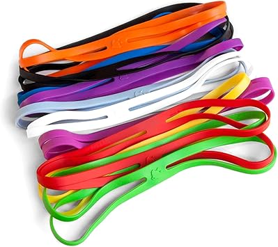 GRIFITI Band Joes X Cross Style 12" Assorted Color 10 Pack Big Strong Elastic Rubberbands Pressure Cooking, Office, Puzzles, Board Games Heat Cold UV Large Colorful Heavy Giant Silicone Rubber Bands