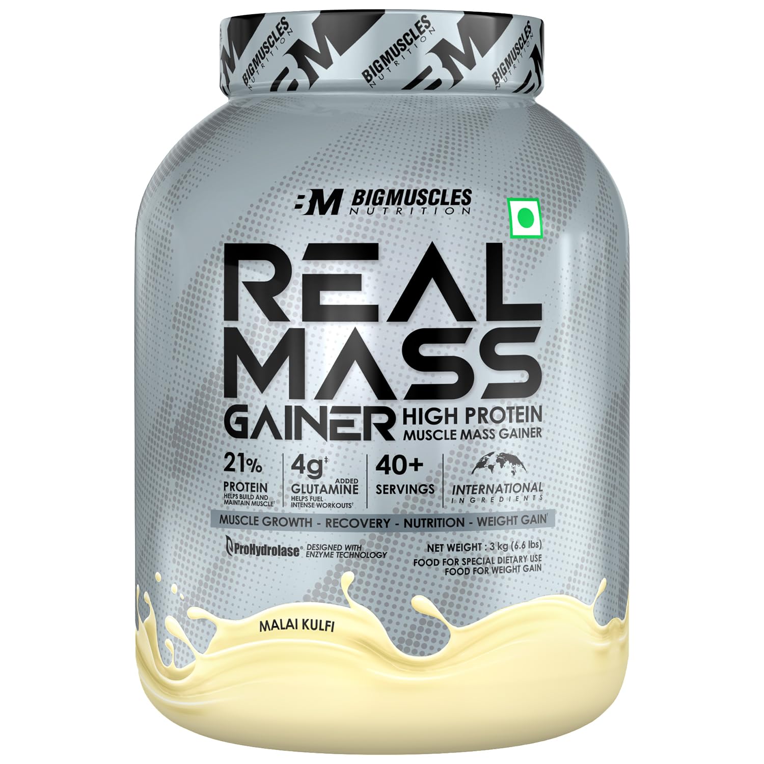 Bigmuscles Nutrition Real Mass Gainer [ Rich Chocolate]|Lean Whey Protein Muscle Mass Gainer|Complex Carbohydrates,|1000 Calories|Reduces Muscle Breakdown|Boosts Metabolism,3000 Grams — Amazon image 17