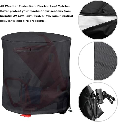 Miniatura 4 de Vkinman Cubierta de trituradora de madera impermeable para trituradora de madera de alta resistencia, cubierta de trituradora de hojas de 33 x 45