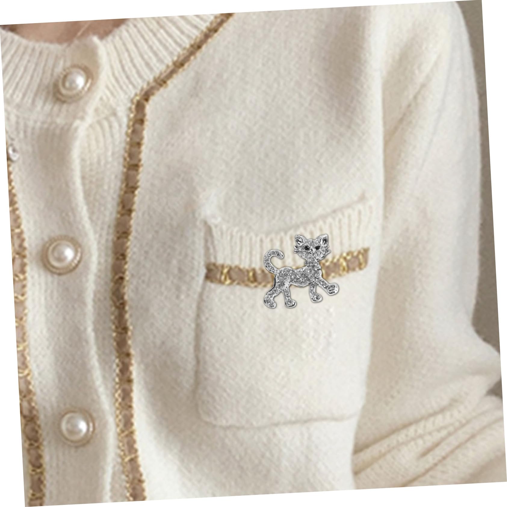 Broches con Forma de Gatito, Ropa de Princesa, Abrigo, Gato de Regazo, Diamantes de imitación, Recuerdo de Boda para Mujer, aleación de Plata