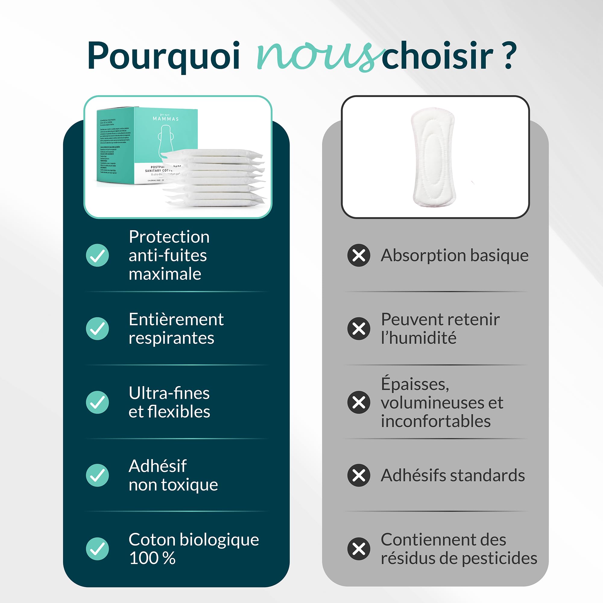 Lot de 16 serviettes post accouchement en coton – Ultra absorbantes, douces et hypoallergéniques – Confort post partum naturel
