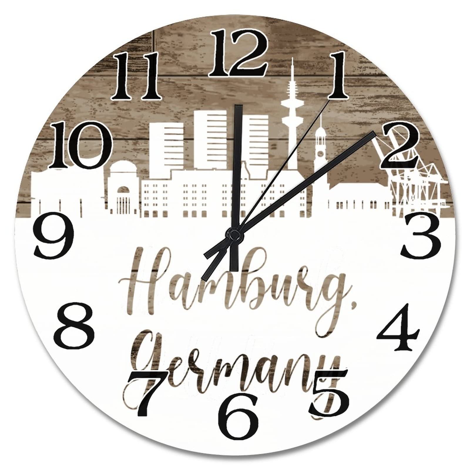 Grande horloge murale design allemand 38 cm pile cuisine salon