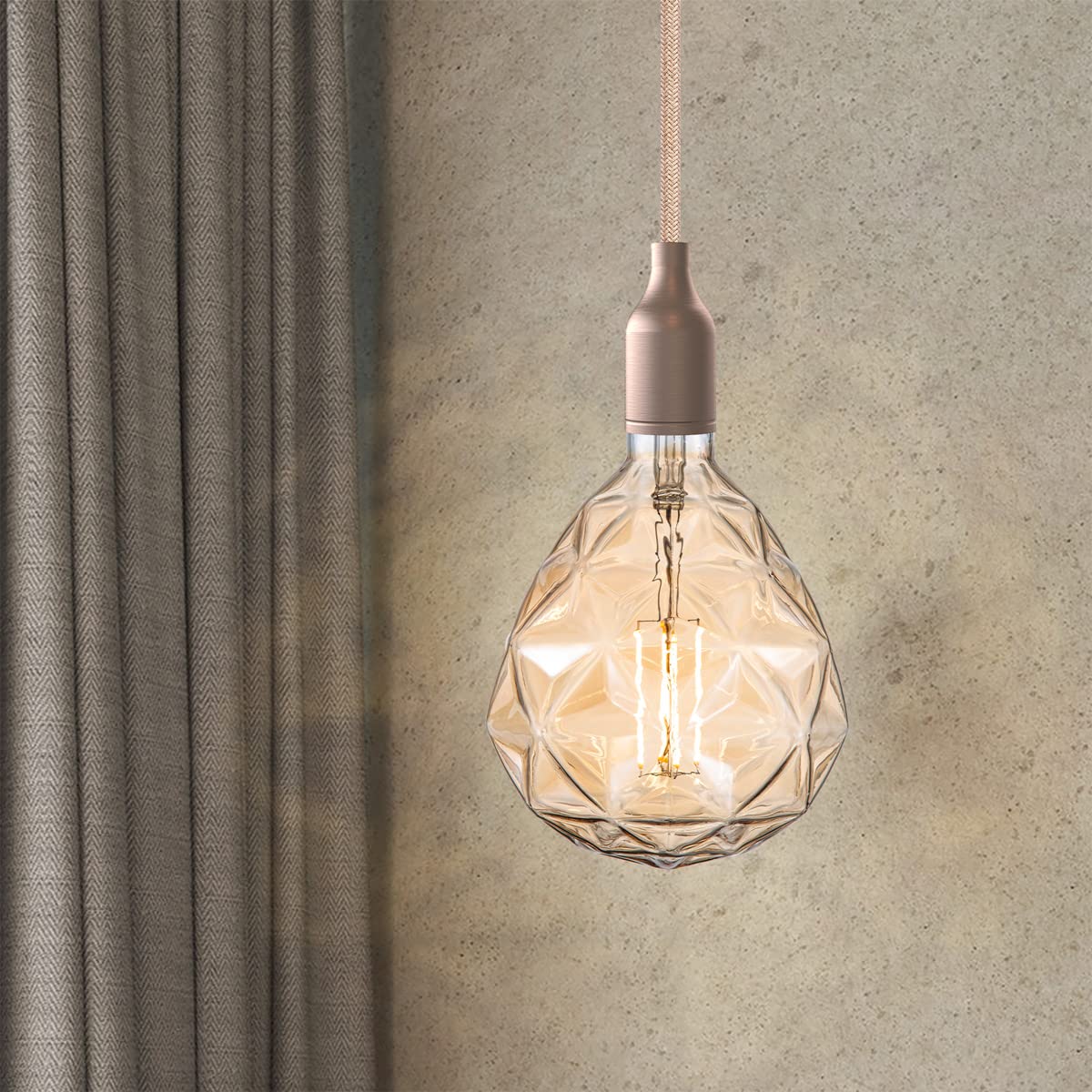 Home Sweet Home Edison Vintage E27 | fonte luminosa LED filamento Globe | G125 Deco lampada LED | Ambra | Dimmerabile | 4W 400lm 2700K | luce bianca calda | Adatto per attacco E27