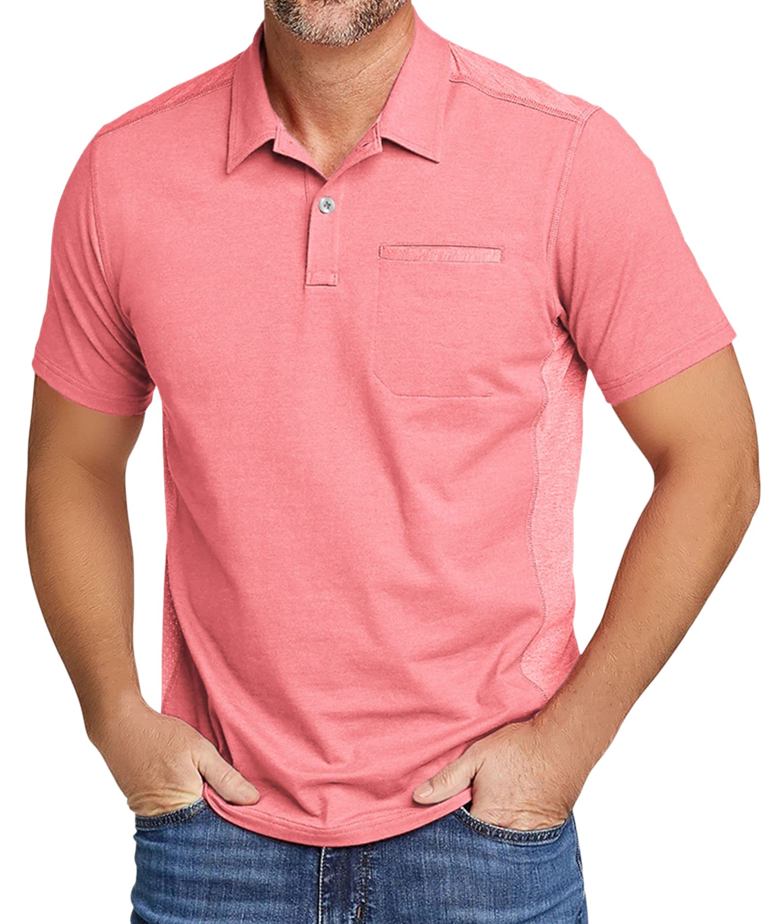 ZITY Golf Polo Shirts for Men Short Sleeve Casual Collared TShirt