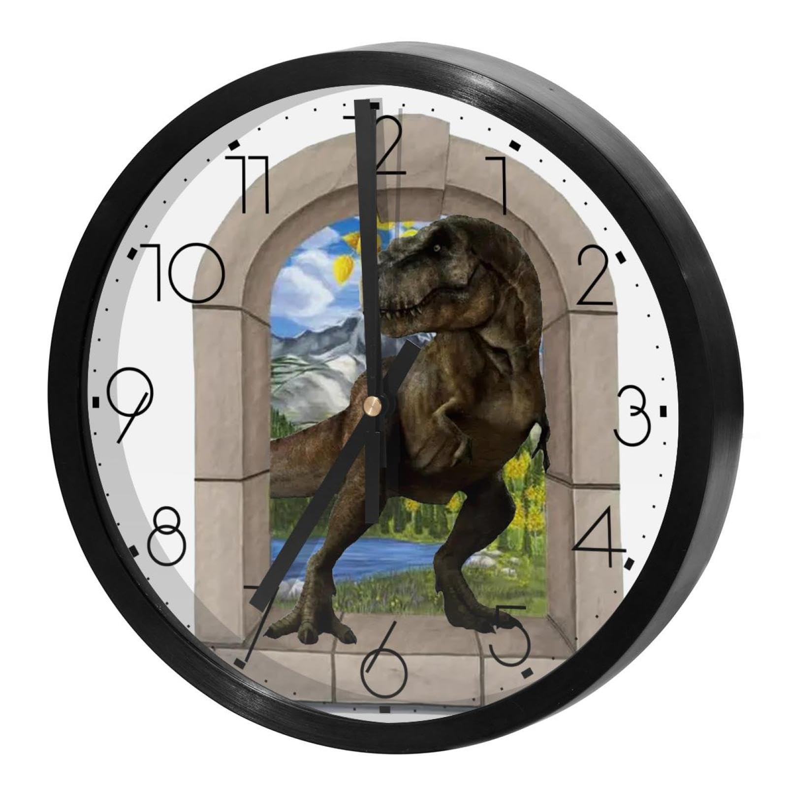 Horloge murale silencieuse dinosaure idée cadeau originale enfant pour maison