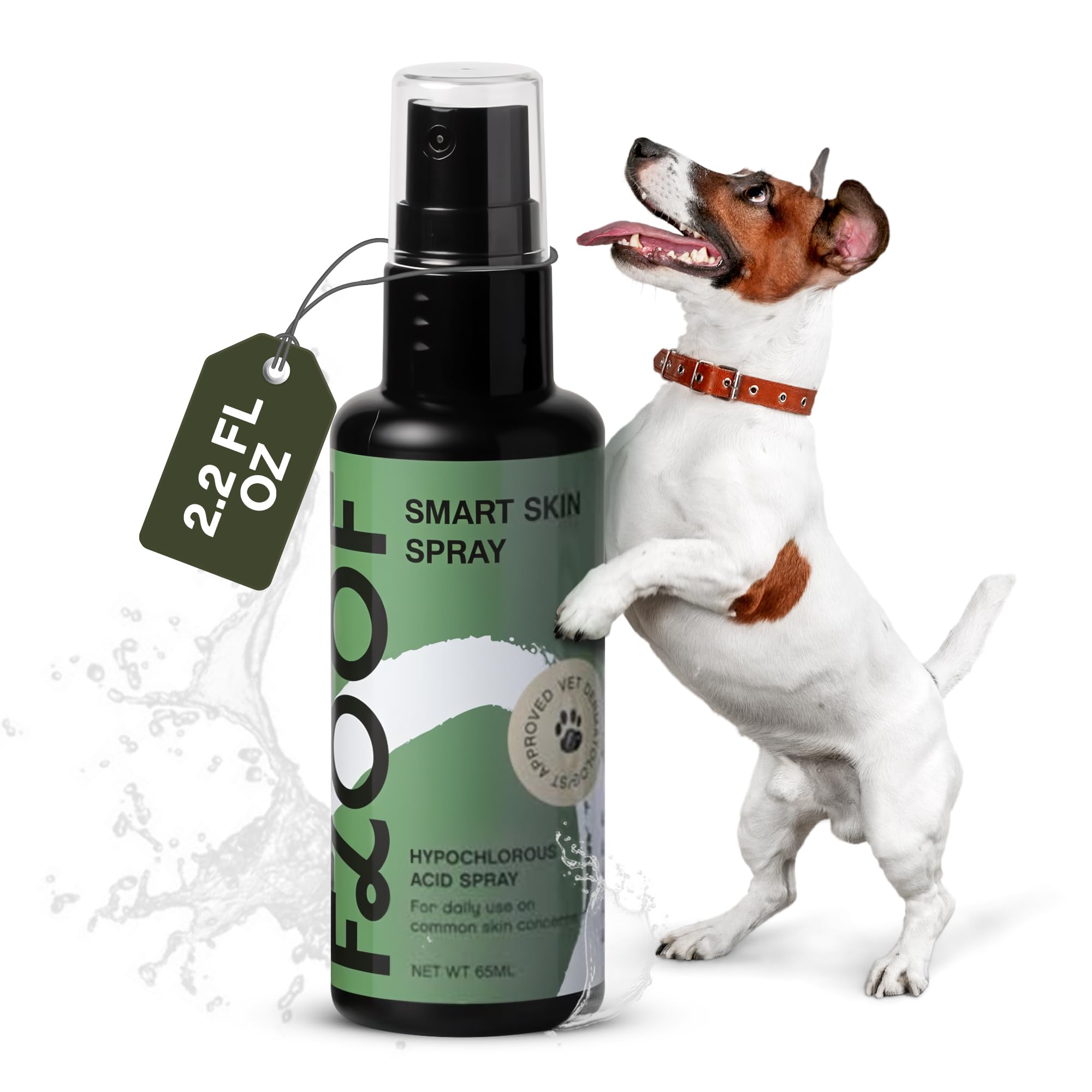 Hot Spot Spray for Dogs – Hypochlorous Acid Itch Relief for Dog Allergies, Paw Licking, Scratching – Skin Soothing & Fast Healing Wound Spray – Safe & Non-Stinging – 2.2 FL OZ