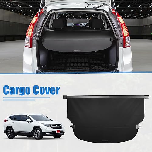 Miniatura 9 de X AUTOHAUX Cubierta de carga retráctil para Honda CRV 2012-2016 Impermeable antideslizante SUV Trasero Trasero Blindaje Sombra Negro