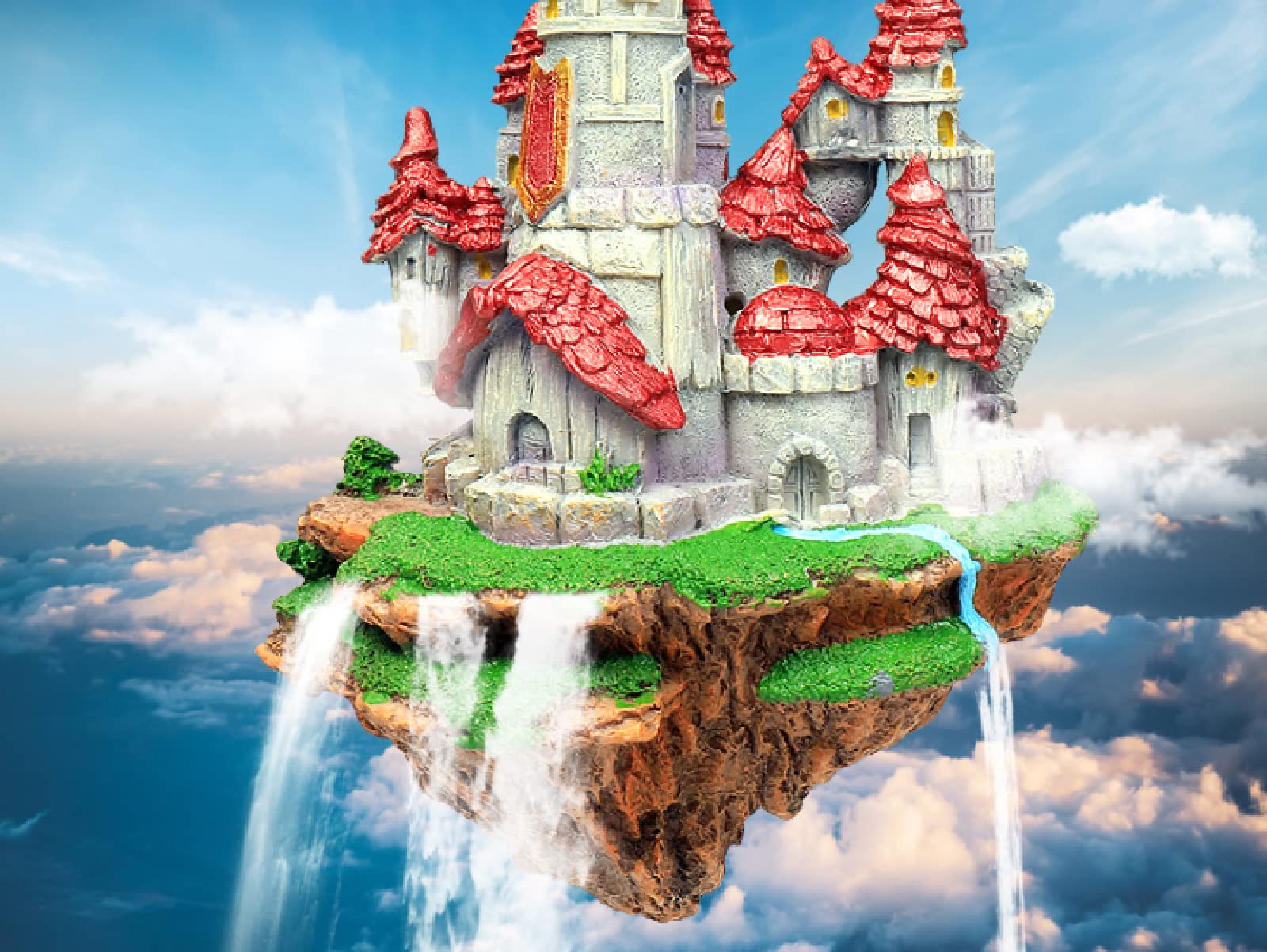Decorazioni Acquario Arredamento Acquario Arredi Per Acquario 12 * 4,5 Cm Simulazione Decorazione Acquario Decorazione Paesaggistica Rockery Decorazione Acquario Casa Dimensioni Castello Cielo In Stil