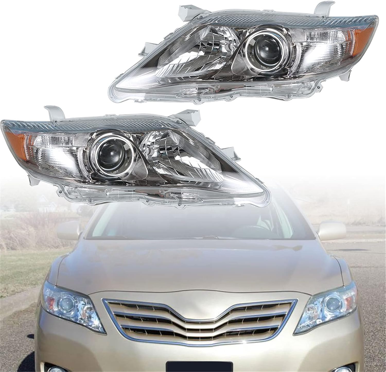 LABLT Headlights Replacement for 2010 2011 Toyota Camry SE Headlights Pair Left+Right Side(Passenger Driver Side)