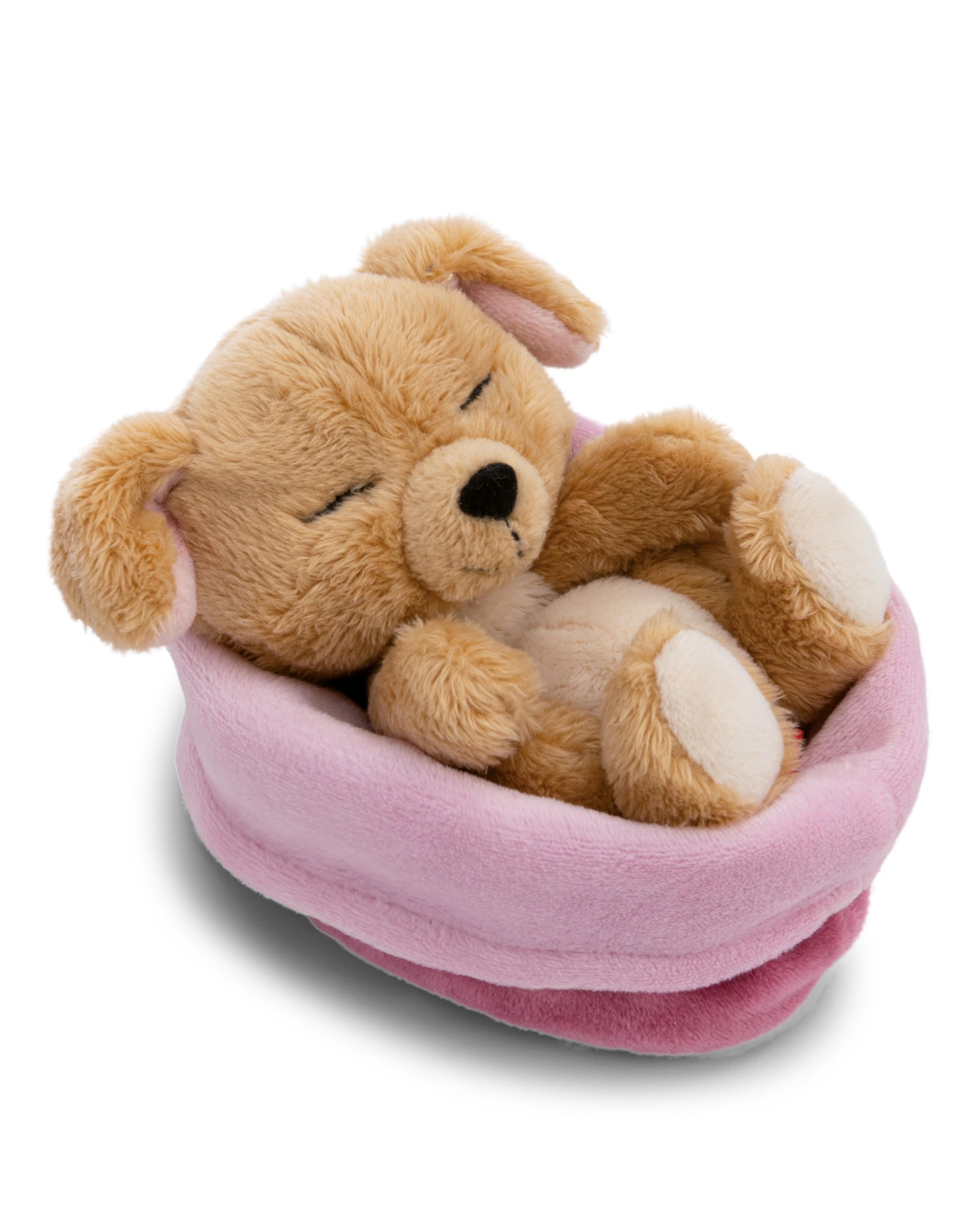 NICI Dog Sleeping in a Basket Soft Toy, 12 cm, Beige - 63133 — image 1