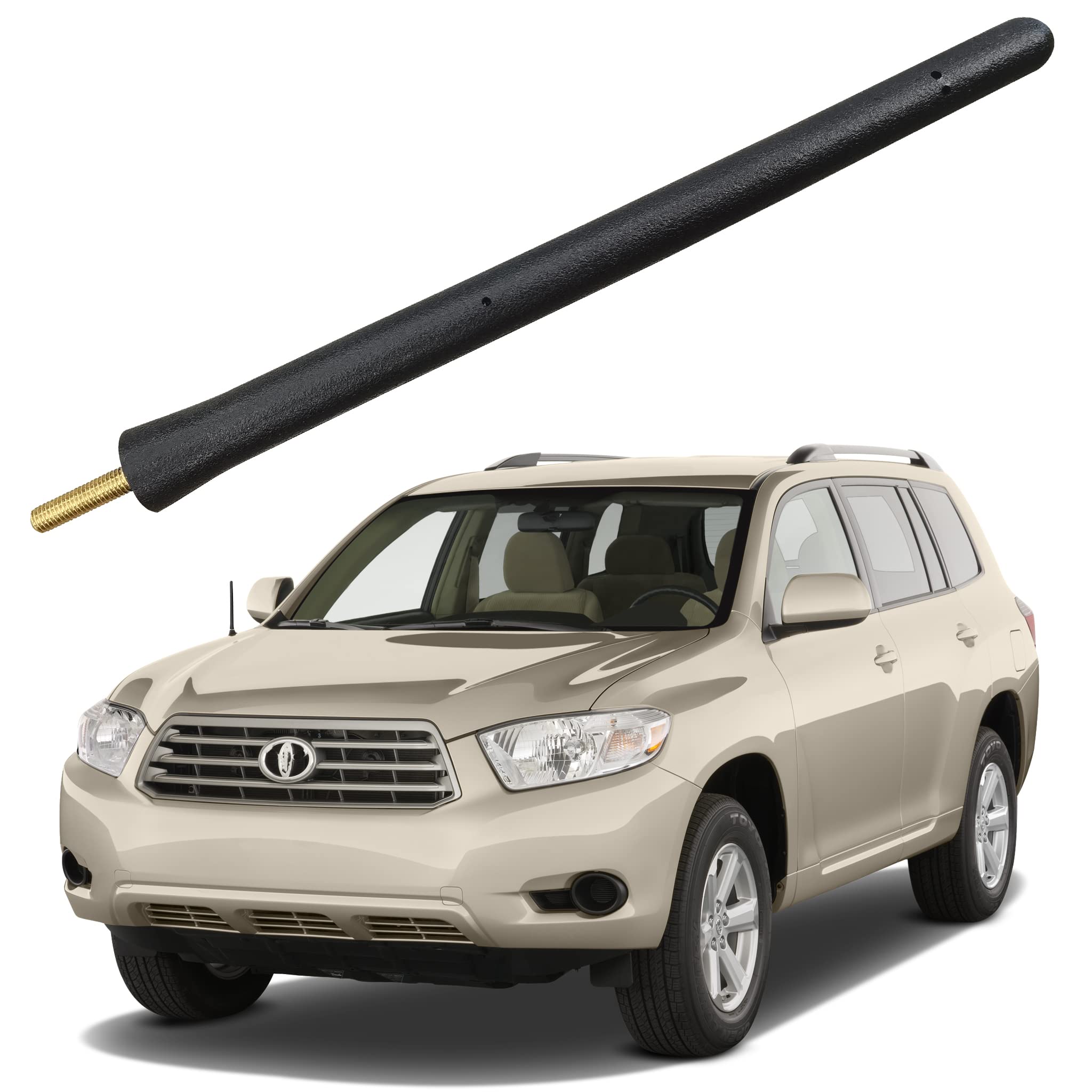 Photo 1 of Short Antenna for Toyota Highlander (2001-2013), Toyota Highlander Antenna - 6 3/4 Inch Car Wash Proof, Internal Copper Coil Antenna Mast Replacement