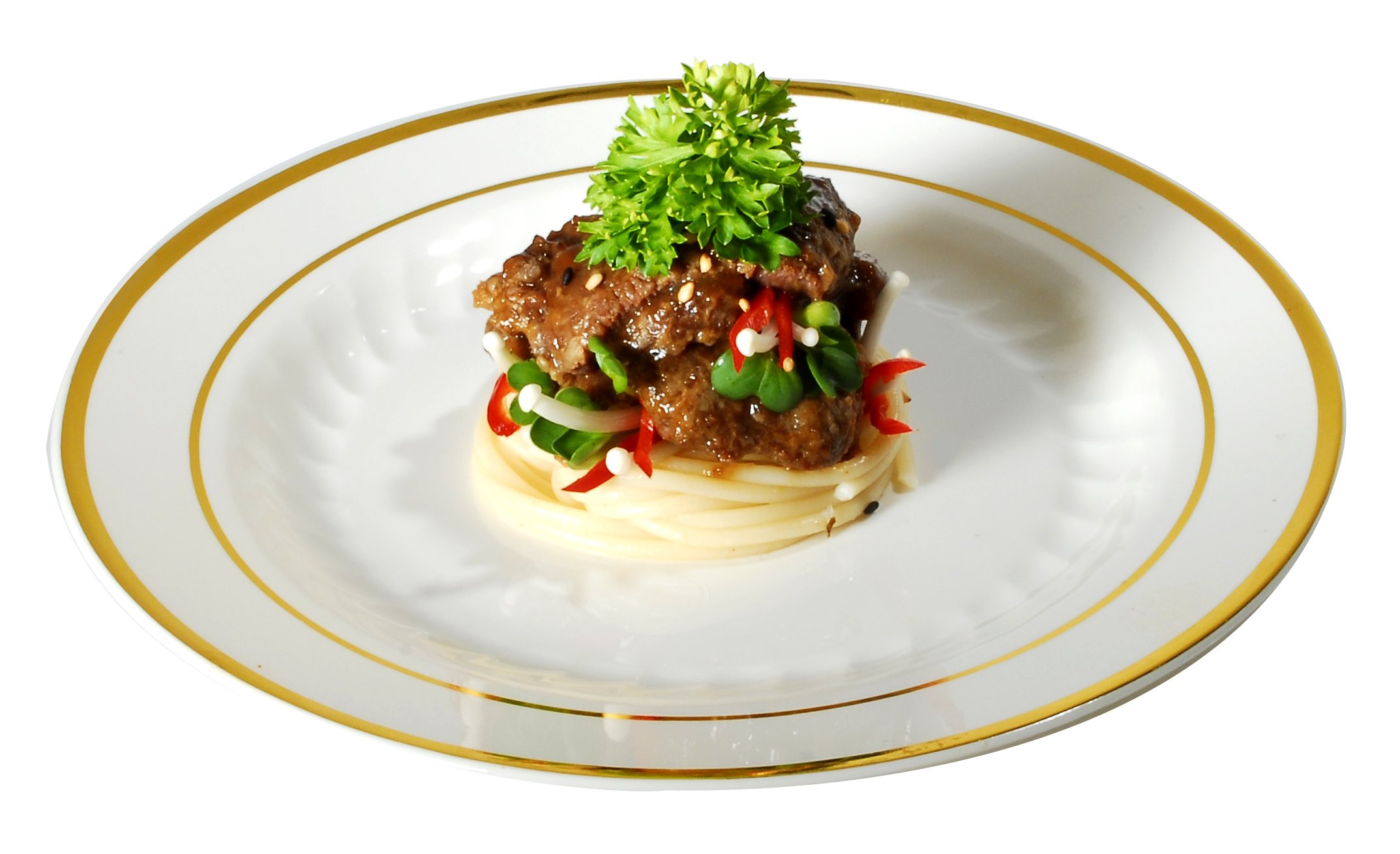 Fineline Settings Silver Splendor Bone With Gold Round China-Like 7" Plate 150 Pieces