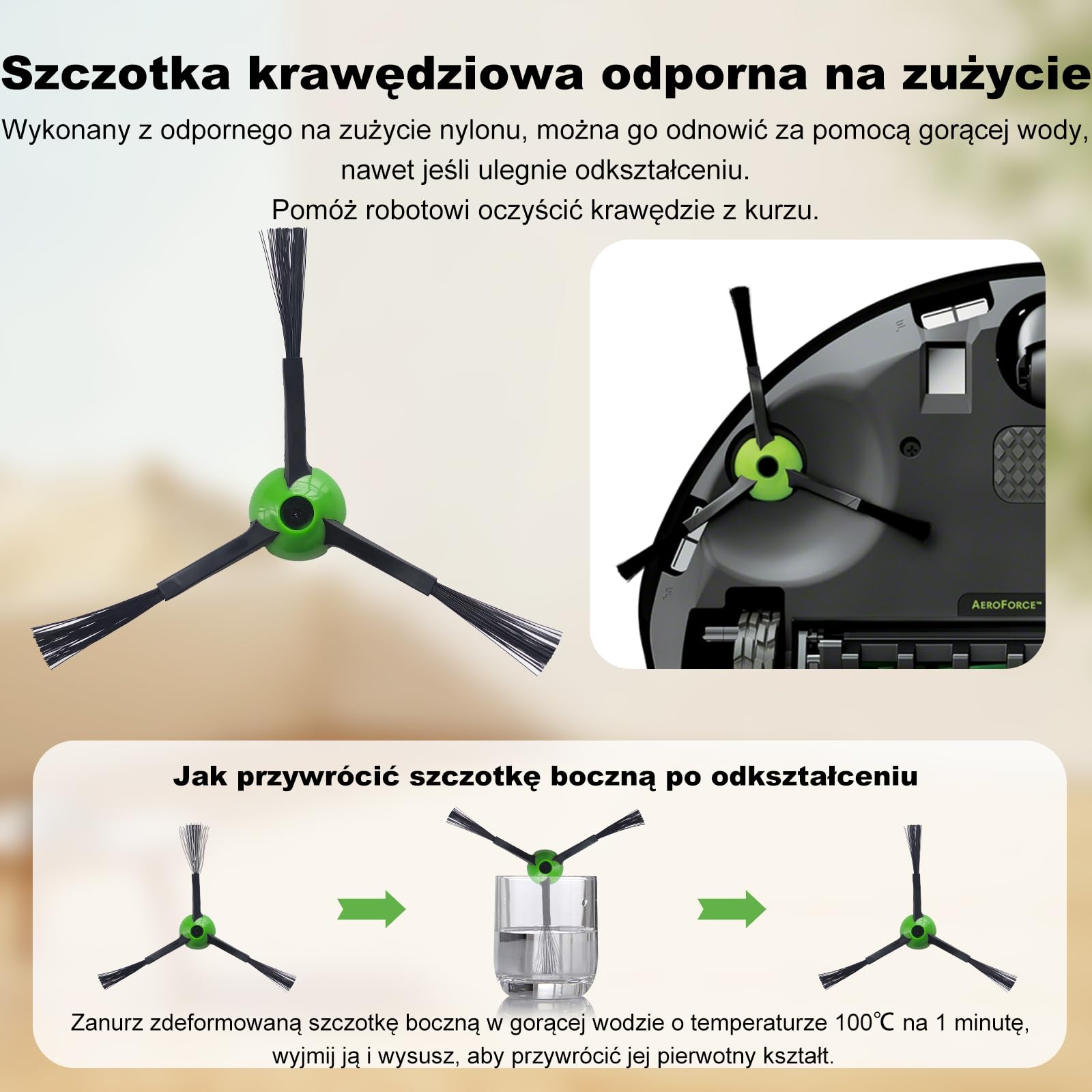 Zestaw 26 akcesoriów do robota iRobot Roomba Combo j7 + (j7 plus)/j9 + (j9 plus)/10 Max robot odkurzający, 4 szczotki rolkowe, 6 szczotek bocznych, 4 filtry HEPA, 4 ściereczki do wycierania, 6