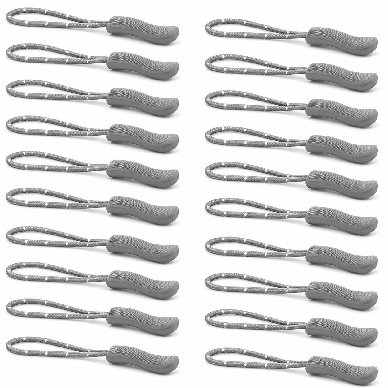 Aqbah Zipper Pull Cord Replacement | Universal Zip Puller & Zip Slider Tabs for Bags, Backpacks, Jackets, Luggage, Purses, Handbags, Suitcases & Outdoor Gear (Grey)-image-36