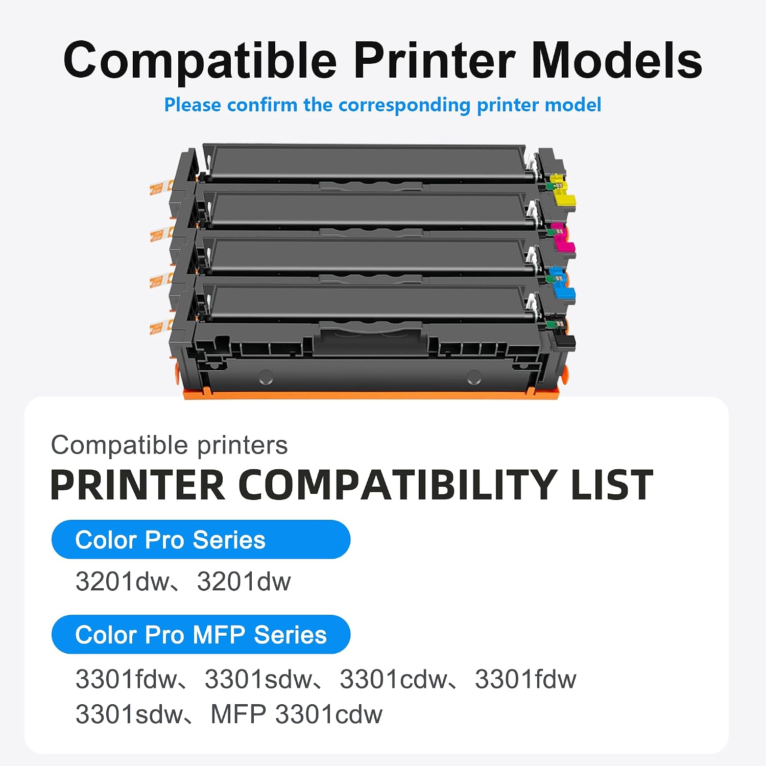 MOLIMER 218A Toner Cartridges 4 Pack BK/C/M/Y Replacement for HP 218A 218X Work for Color Pro MFP 3301fdw 3201dw 3301sdw 3301cdw Printer W2180A W2180X Ink (with Chip)
