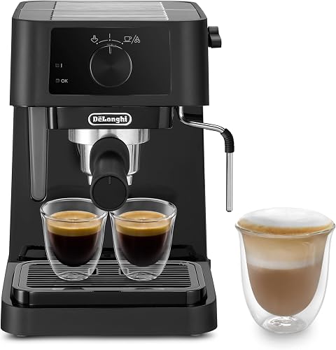Machine à Espresso Manuelle avec Mousseur à Lait Manuel De'Longhi Stilosa