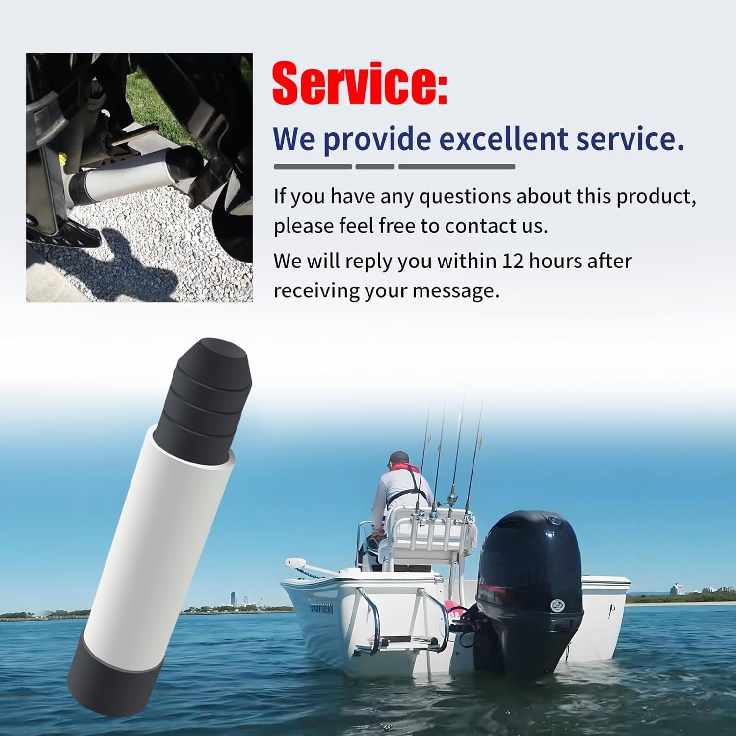 Outboard Wedge Motor Support Compatible With Yamaha Mercury Honda Tohatsu Suzuki Boat Motor Engine part，Outboard Wedge Motor Saver Compatible With Outboard 3-Ram Trim/Tilt Systems, MAR-MTSPT-YM-10
