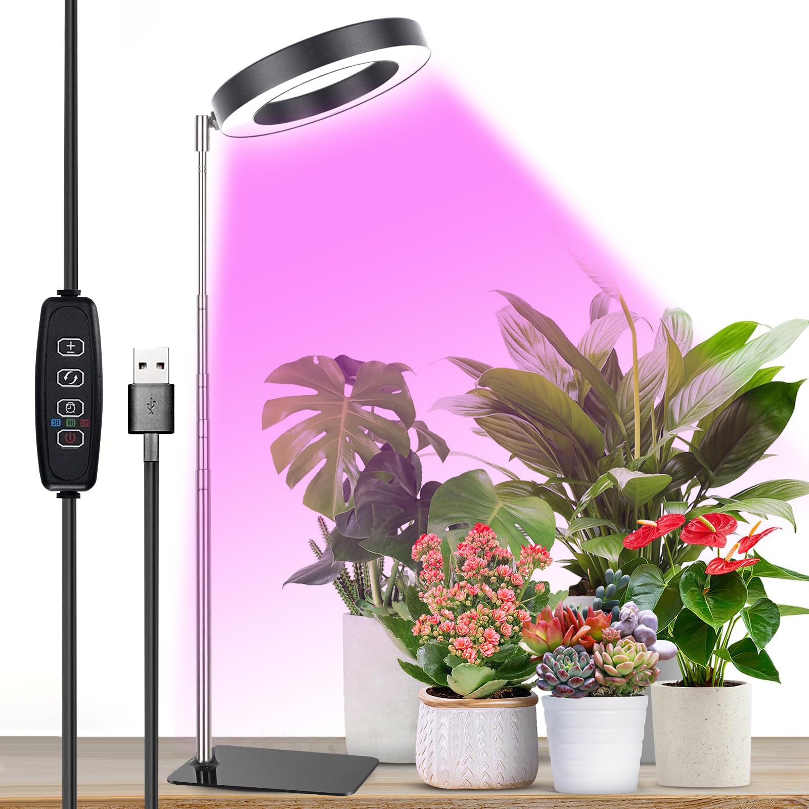 Amazon.co.jp: 雲見 植物育成ライト LED スタンド 室内栽培ライト 定時