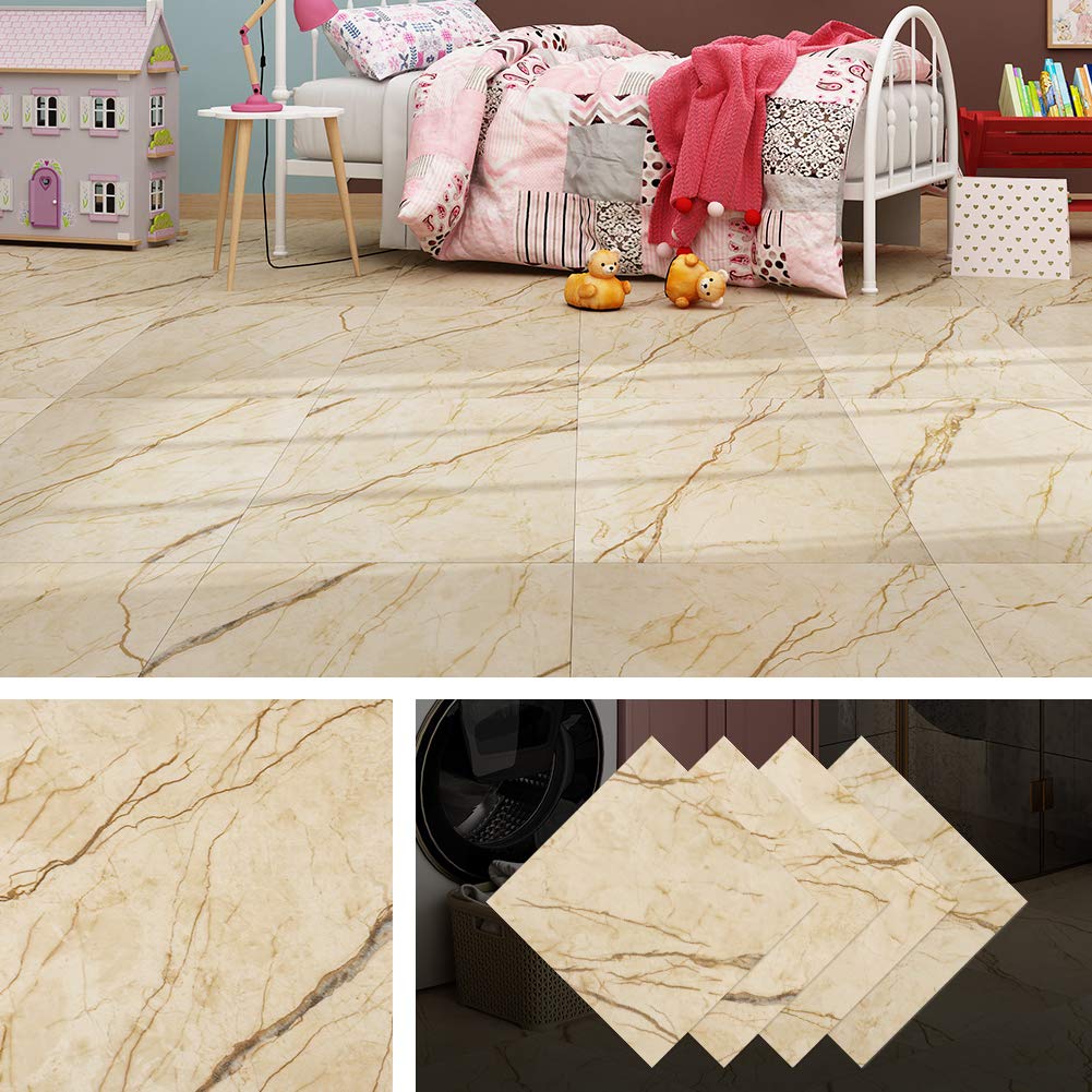 Buy Livelynine Peel And Stick Floor Tile Beige Marble Vinyl Flooring