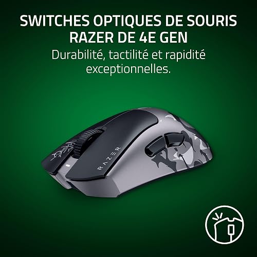 Razer DeathAdder V4 Pro NiKo Edition - Ultra-lightweight Wireless Ergonomic Esports Mouse - 57 g - 2,4 GHz Hyperspeed - Focus Pro 45K Sensor - 8K Hz Polling - Optical Switches Gen-4 - PC/Mac | NiKo - 8