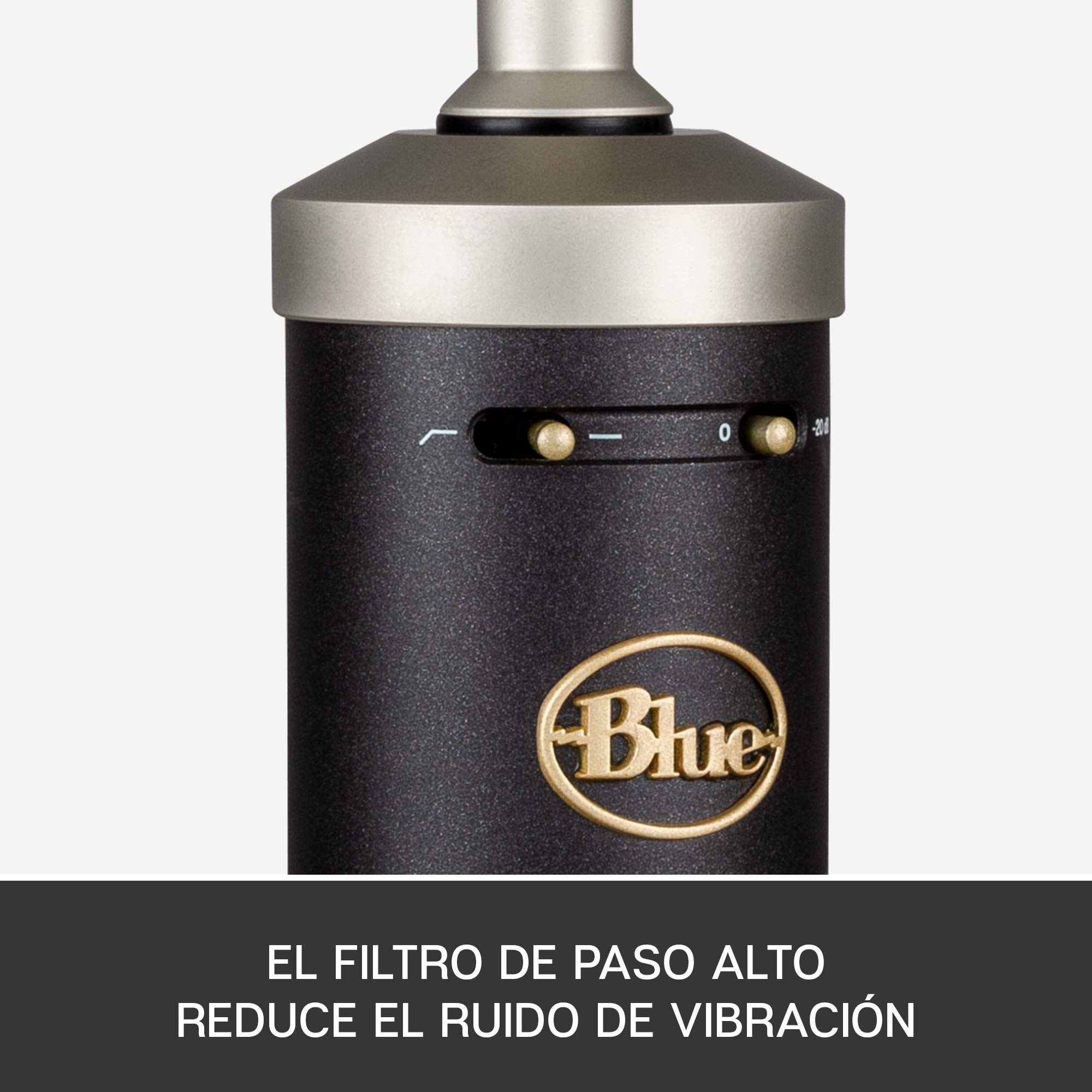 Blue Baby Bottle SL XLR Micrófono condensador para grabación y transmisión, Cápsula cardioide de gran diafragma, Soporte de amortiguador de choque y Estuche protector - Negro
