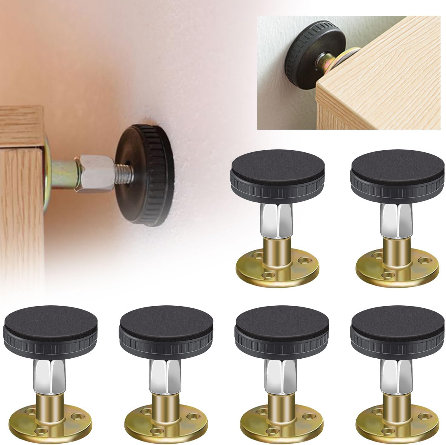 6 Tapones Autoadhesivos Blancos Para Tornillos, De PVC Redondo, Para Muebles, Armarios Y Cajones, Cubre Agujeros Y Arañazos