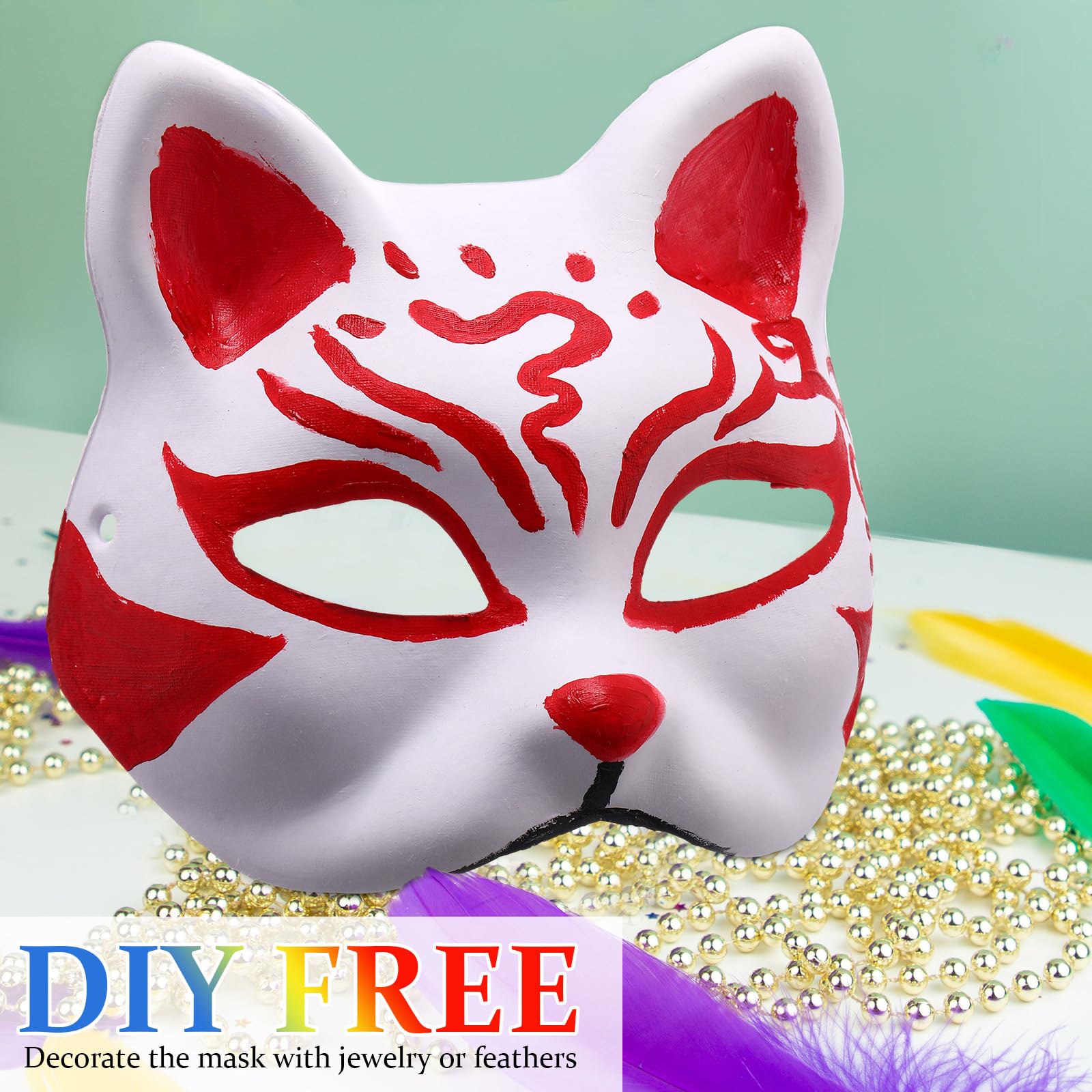 Amazon.com: Jenaai 50 Pcs White Masks for Crafts Bulk DIY Paper