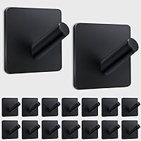 Vista 9 de Ganchos para toallas de baño, 4 unidades, ganchos de pared resistentes para baños, abrigos, batas, cocina, ganchos autoadhesivos sin perforación