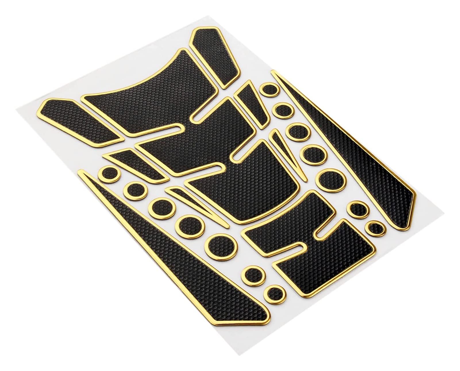 Paraserbatoio moto, Decalcomania del cuscino del serbatoio del serbatoio del carburante del gas 3D Compatible with Hon-da Ya-maha SU-ZUKI Kawasaki Golden Golden