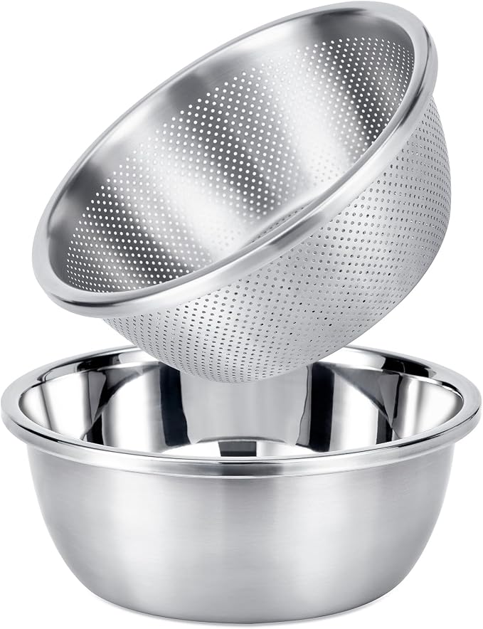 Amazon.com: Thankspaw 304 Stainless Steel Colander, 3.5-Qt Large ...