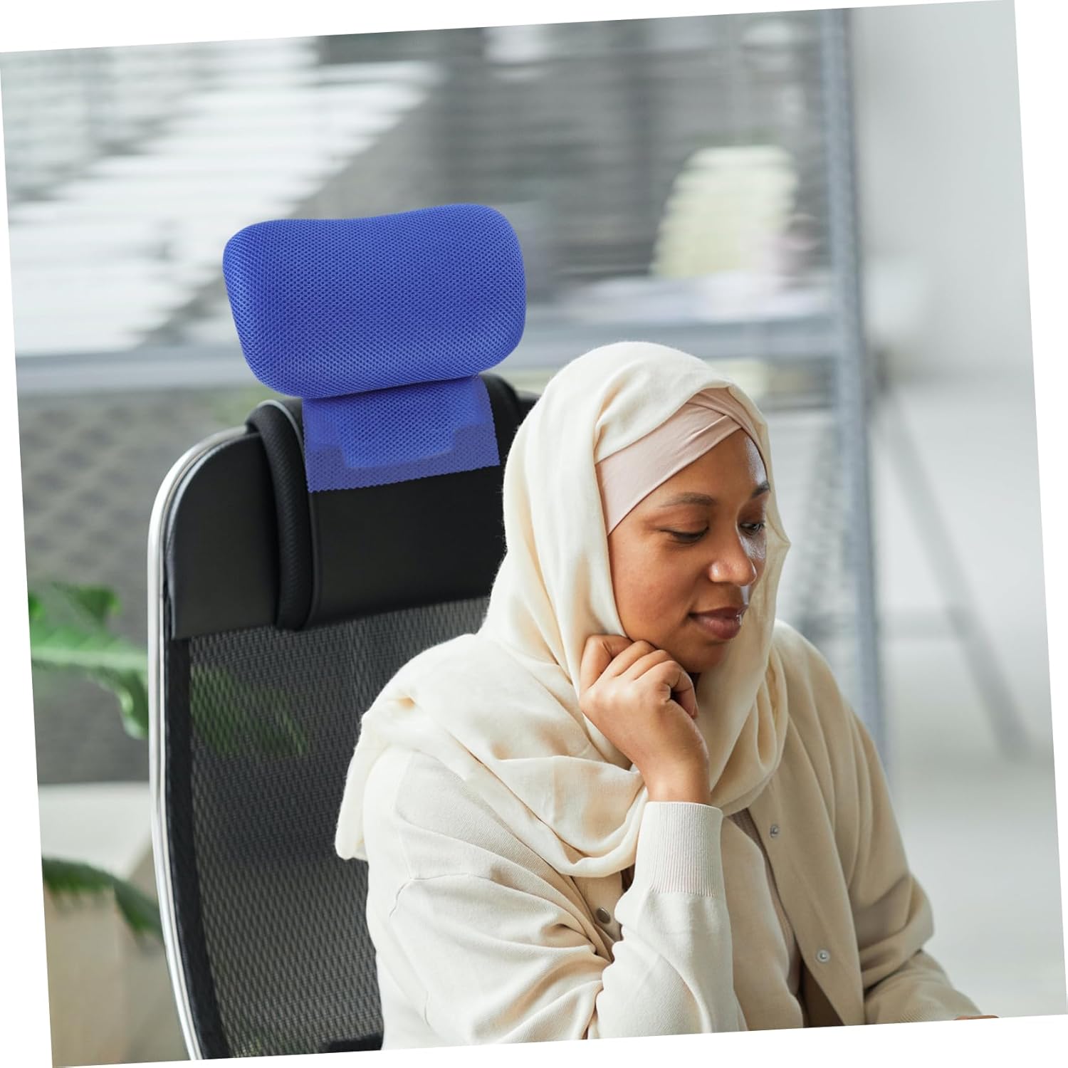 Ciieeo Office Chair Headrest Attachment Ergonomic Neck Support Pillow for Comfort Easy Installation and Enhanced Posture Compatible Office Chairs