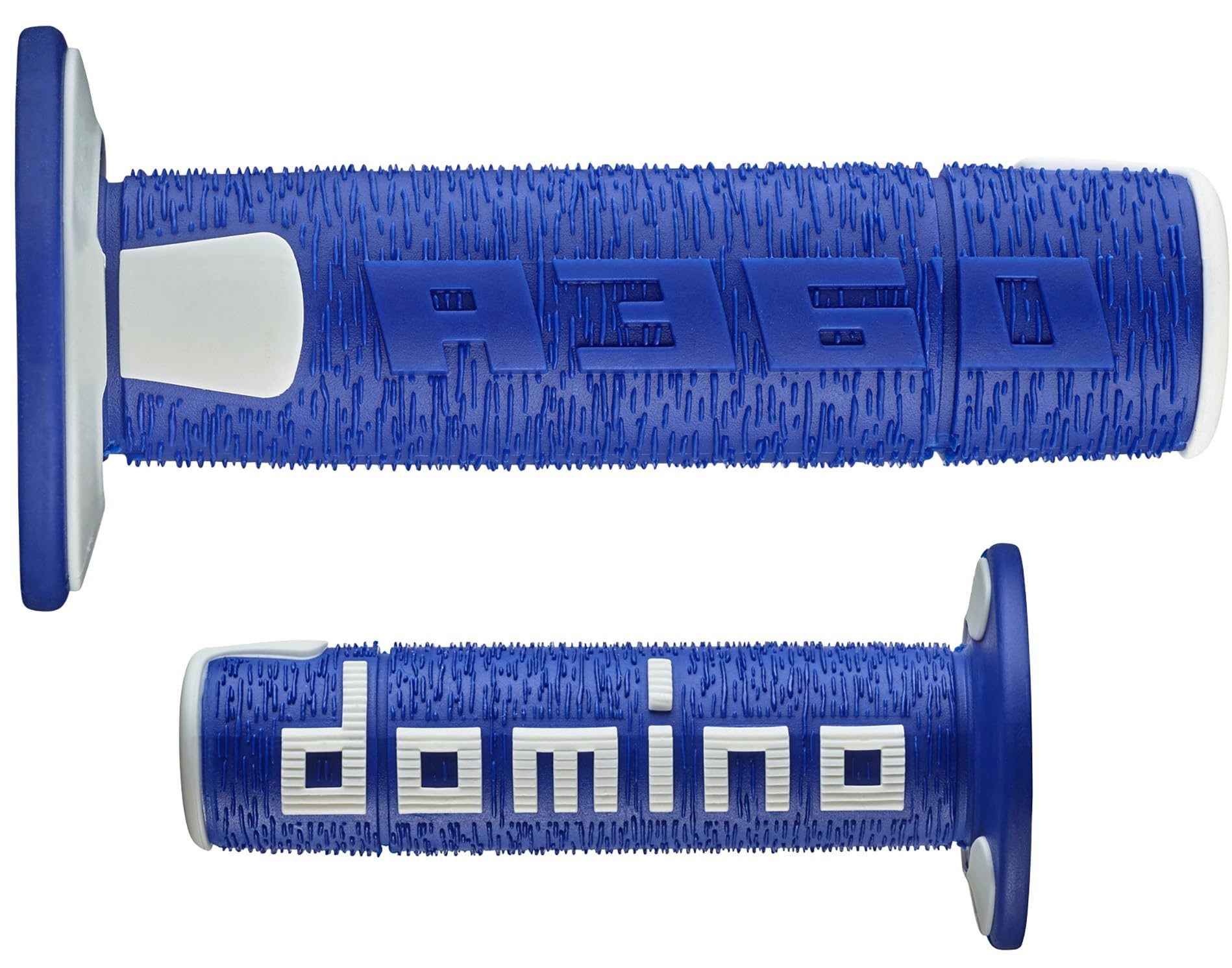 DOMINO Coppia MANOPOLE Blu/Bianco off Road