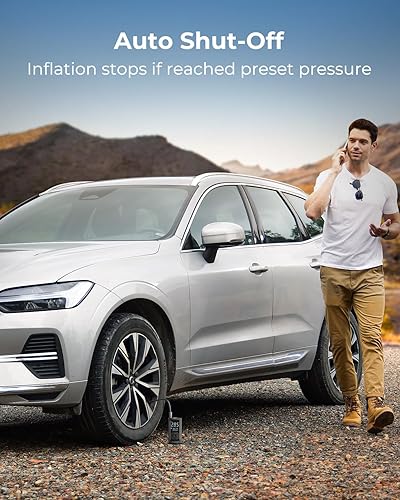 Miniatura 4 de Syncwire Compresor de aire portátil para inflado de neumáticos, inflado 2 veces más rápido, bomba de aire inteligente para neumáticos de automóvil