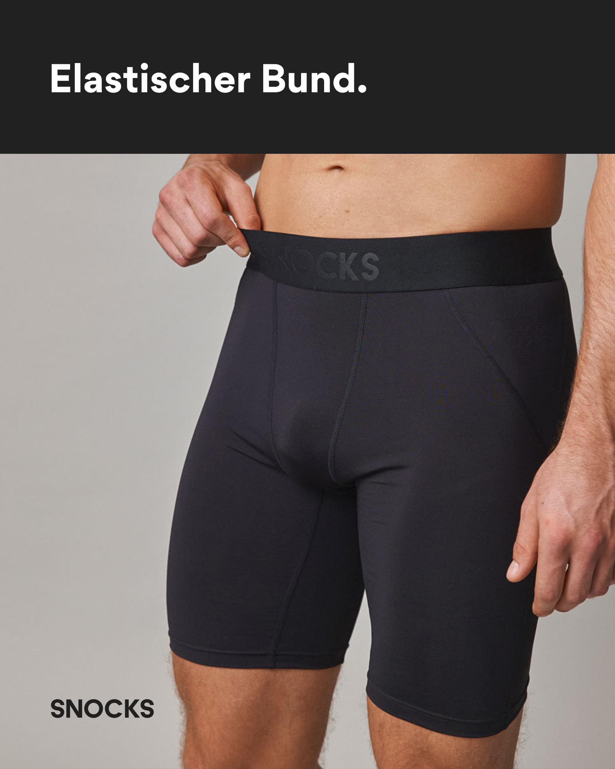 Snocks Kompressionsshorts Herren aus recyceltem Polyamid - Super Atmungsaktiv und Komfortabel - Angenehme Flache Nähte - Kein Kratzender Zettel