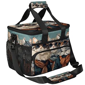 Lunch Box for Men Heavy Duty Insulated Lunch Bag for Women Cool Cat Lunchbox for Adults Lunch Cooler