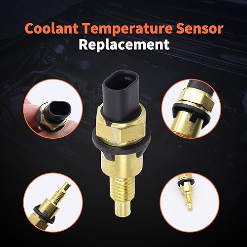 Miniatura 4 de HiSport Sensor de temperatura del refrigerante del motor, compatible con Buick Cadillac Chevrolet GMC Reemplaza 12650595 2112025