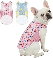 Vista 19 de Camiseta sin mangas con protección solar UPF 50+ para perros medianos y grandes, transpirable, ligera, con tiras reflectantes, ropa de protección