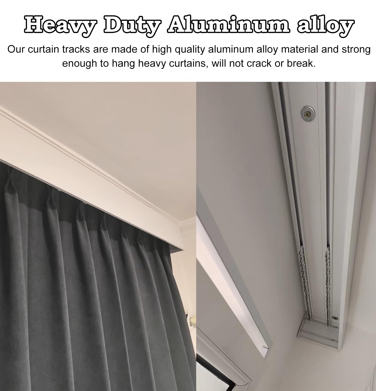 Blazea Binario Per Tende Pannello Bianco Per Manto Di Tenda Senza Binari, Manto Decorativo Per Montaggio A Soffitto, Scatola Per Manto Di Tenda In Alluminio, Copri Manto Di Tenda(2m (6.6ft