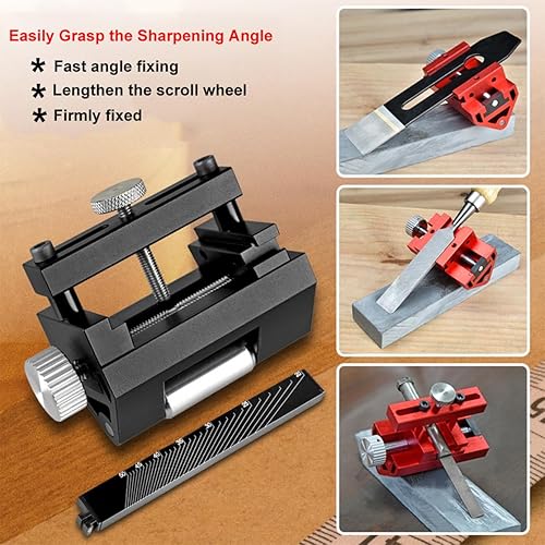 Miniatura 9 de Guía de afilado para cinceles y planos, plantilla de afilado de cincel ajustable, herramienta de afilado de cuchillos de ángulo fijo, hoja de