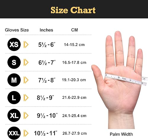 Miniatura 9 de TitanFlex Guantes desechables de nitrilo para examen, 6 mil, negros, guantes desechables resistentes, guantes de cocina, sin látex, sin polvo