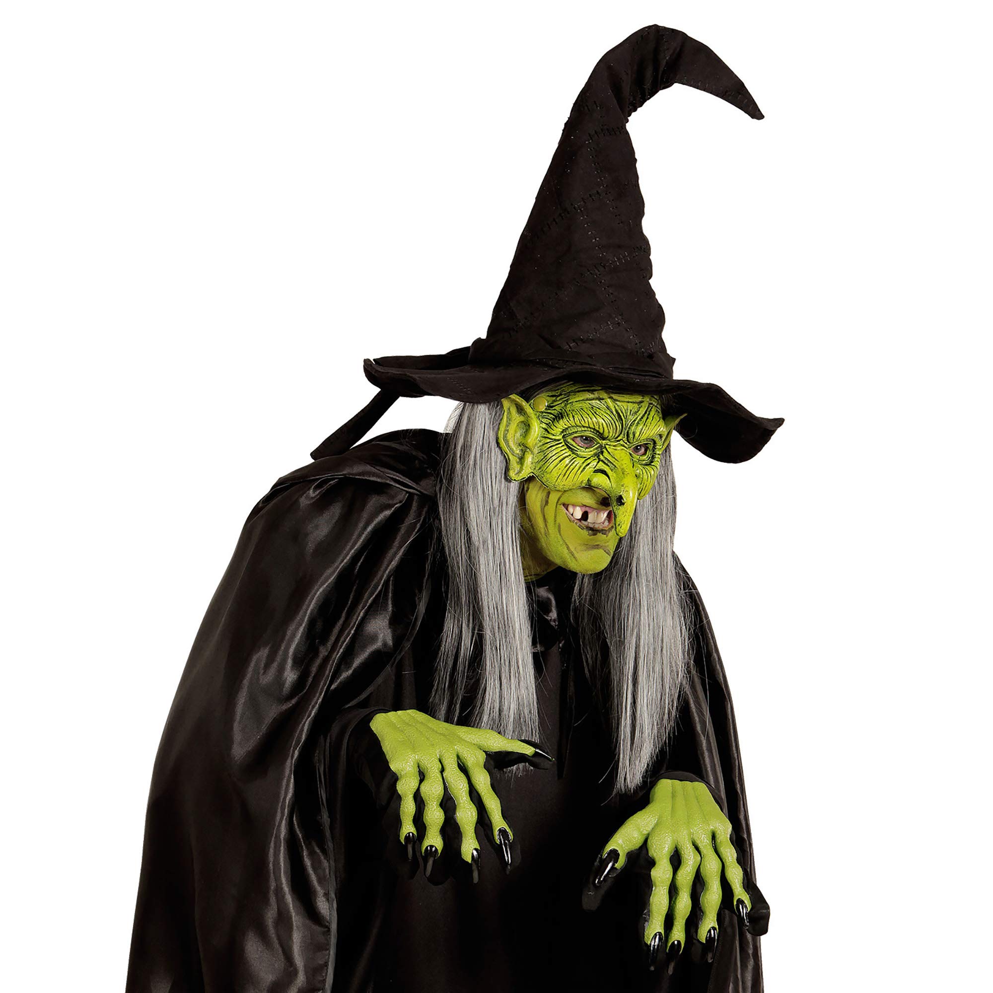 Widmann vd-wdm05391 Witch Mask Without Chin in Foam, One Size, Green - Image 3