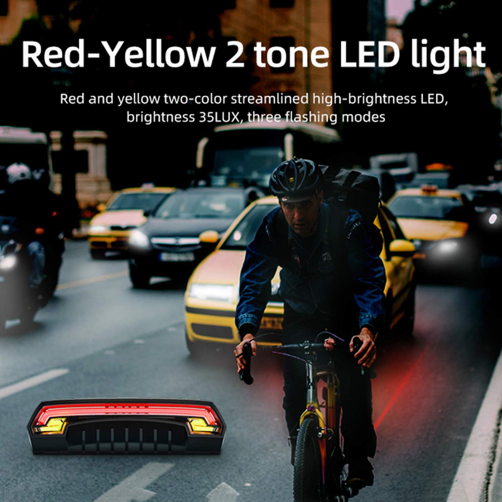 KOCAN X5 Vélo Arrière Lumière Vélo À Distance sans Fil Lumière Clignotant LED Faisceau USB Chargeable Vélo Feu Arrière