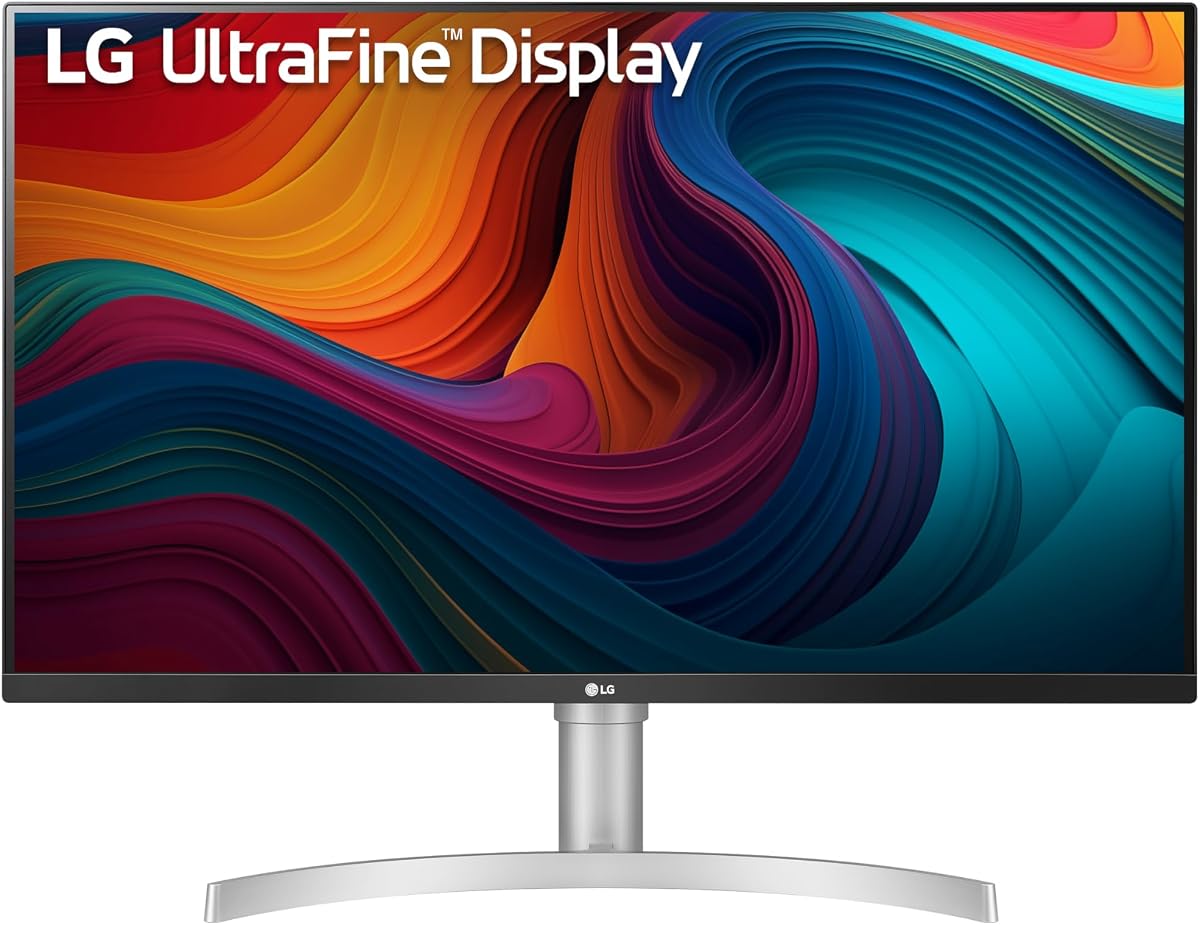 LG 32UN550-W Monitor 32" Ultrafine (3840 x 2160) Display, DCI-P3 90% Color Gamut, HDR 10, AMD FreeSync, Borderless Design, Tilt/Height Adjustable Stand - Silver
