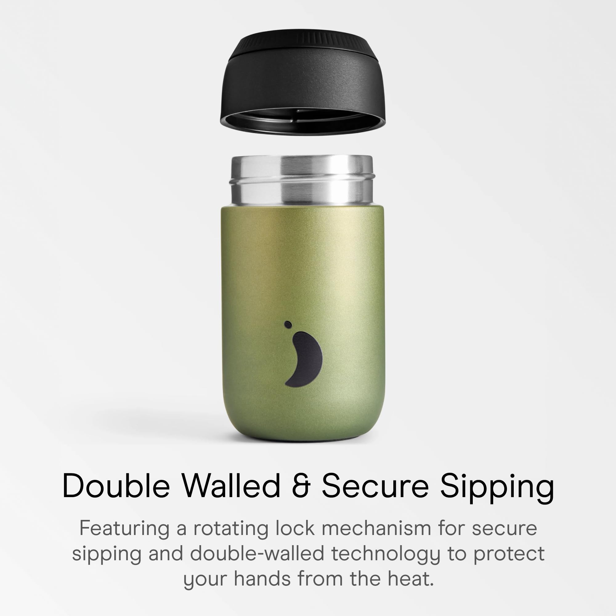 Chilly's Series 2 Coffee Cup, Tight Seal, No Sweating, BPA-Free Stainless Steel, Reusable, Double Walled, Vacuum Insulated - Image 4