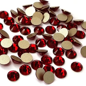 SIAM 208 dark red Austrian Crystal Austria 2058 Xilion Rose 5ss 1.8mm crystal flatback No-Hotfix rhinestones ss5 nail art 144 pcs 1 gross from Mychobos Crystal-Wholesale diy